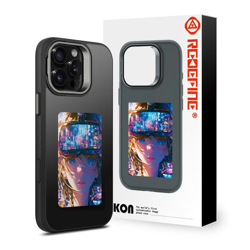 REDEFINE E-Ink Display Customizable Image Magnetic Case for iPhone 16 Pro Max – Personalized with your own designs.