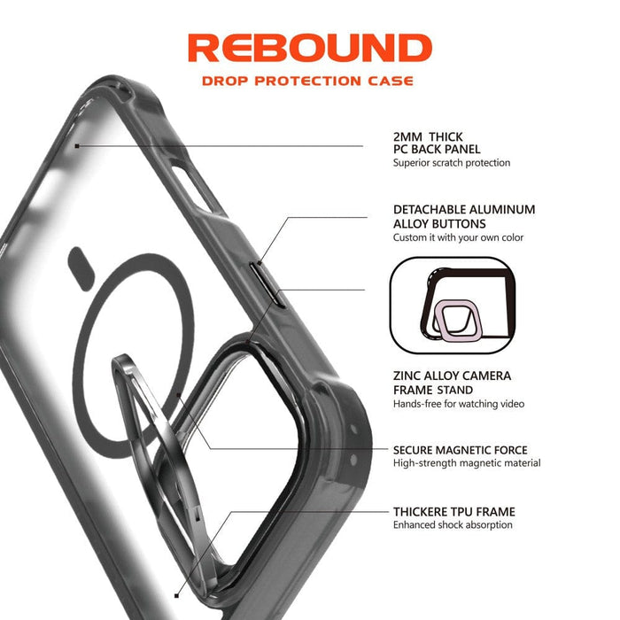 REDEFINE Rebound Drop Protection MagSafe Case iPhone 16 Pro Max | Shockproof & Transparent with Kickstand - JPC MOBILE ACCESSORIES