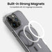 Case installed on iPhone 15 Plus with MagSafe charger	