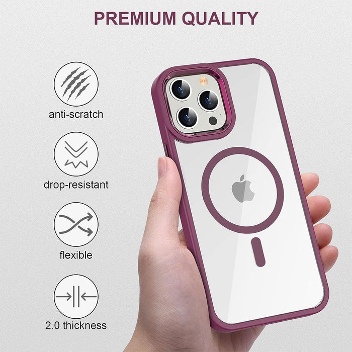 Pink REDEFINE magnetic clear MagSafe case for 6.7-inch iPhone 12 Pro Max