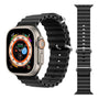Black REDEFINE Ocean liquid silicone Apple Watch band for 42 to 49mm compatible models