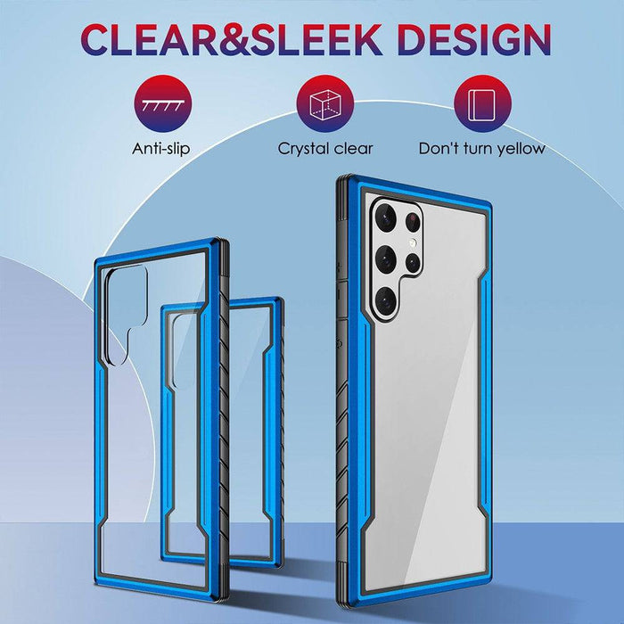 Samsung Galaxy S23 Ultra case showing raised screen and camera surrounds