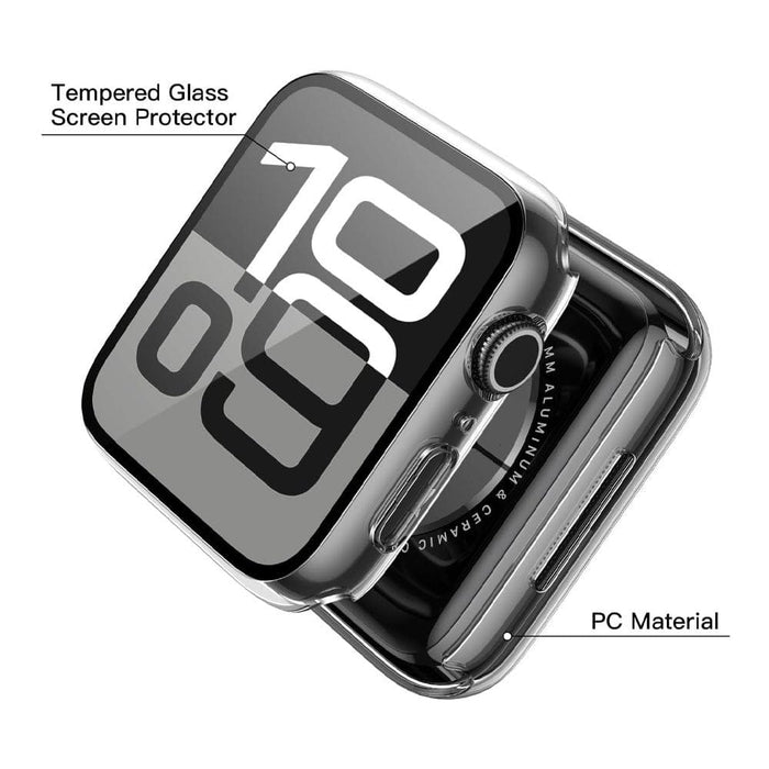 Crystal clear HD tempered glass screen protector maintaining Apple Watch Series 10 display quality