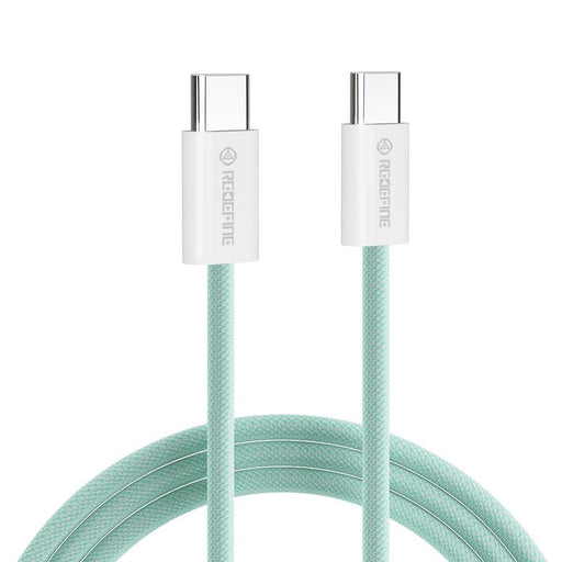 REDEFINE USB-C nylon braided cable close-up green color showing durable construction for iPhone 15 16 17 Brisbane Australia