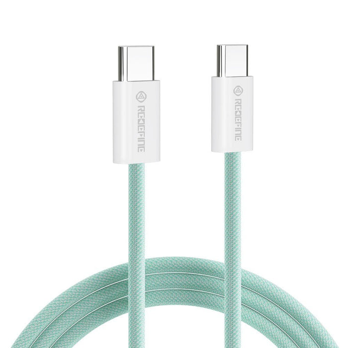 REDEFINE USB-C nylon braided cable close-up green color showing durable construction for iPhone 15 16 17 Brisbane Australia