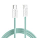 REDEFINE USB-C nylon braided cable close-up green color showing durable construction for iPhone 15 16 17 Brisbane Australia