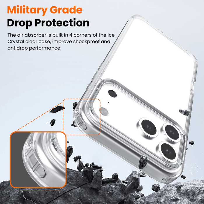 REDEFYNE Ice-transparent Anti-fall Case Cover for iPhone 17 Pro Max / 18 Pro Max Hybrid Case JPC MOBILE ACCESSORIES