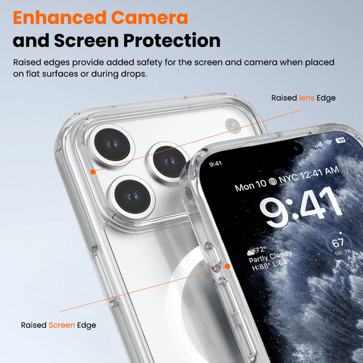 REDEFYNE Ice-transparent Anti-fall Case Cover With Magnetic Ring for iPhone 17 Pro Max / 18 Pro Max Hybrid Case JPC MOBILE ACCESSORIES