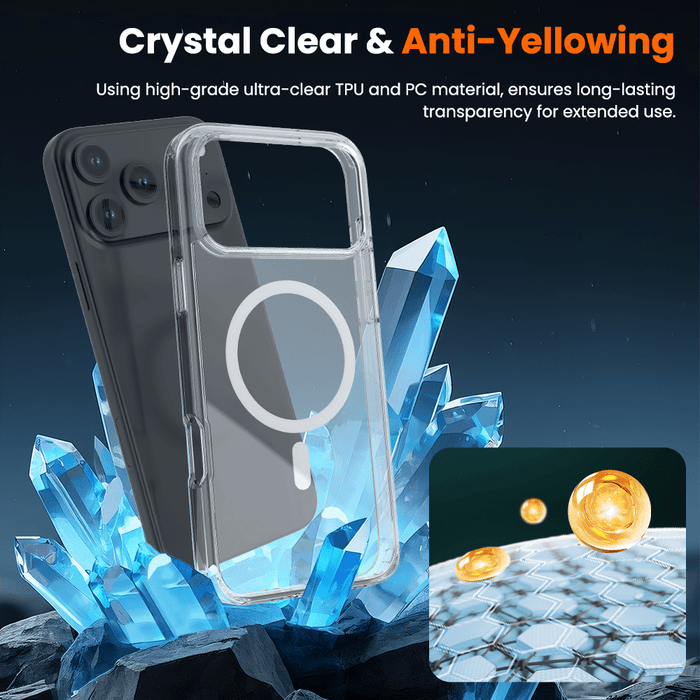 REDEFYNE Ice-transparent Anti-fall Case Cover With Magnetic Ring for iPhone 17 Pro Max / 18 Pro Max Hybrid Case JPC MOBILE ACCESSORIES