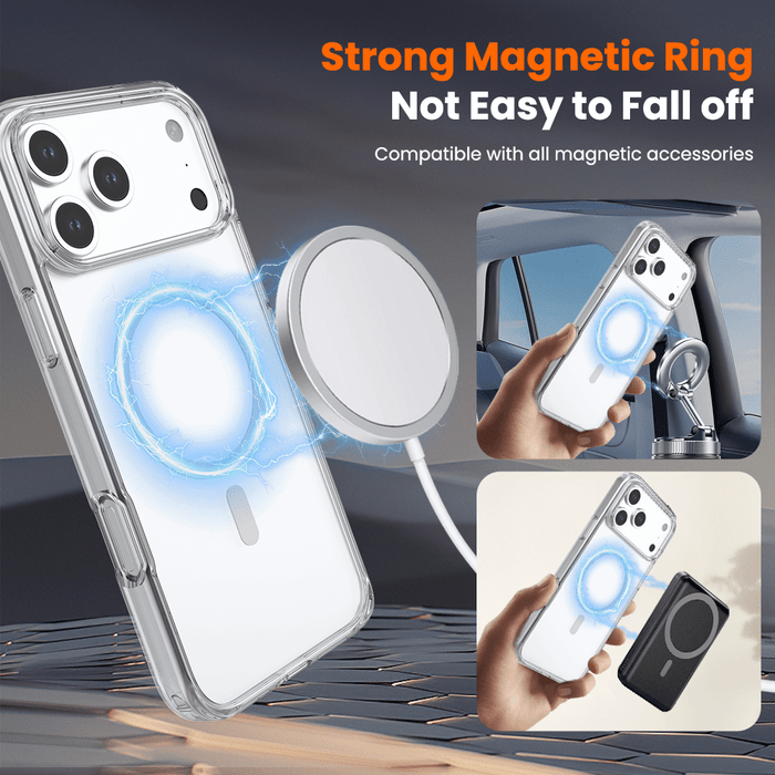 REDEFYNE Ice-transparent Anti-fall Case Cover With Magnetic Ring for iPhone 17 Pro Max / 18 Pro Max Hybrid Case JPC MOBILE ACCESSORIES