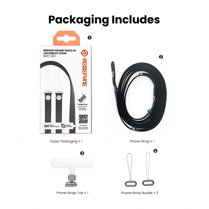 REDEFYNE Magnetic Phone Strap S02 | Adjustable Crossbody Lanyard | 4 Colours | Australia Phone Lanyard JPC MOBILE ACCESSORIES