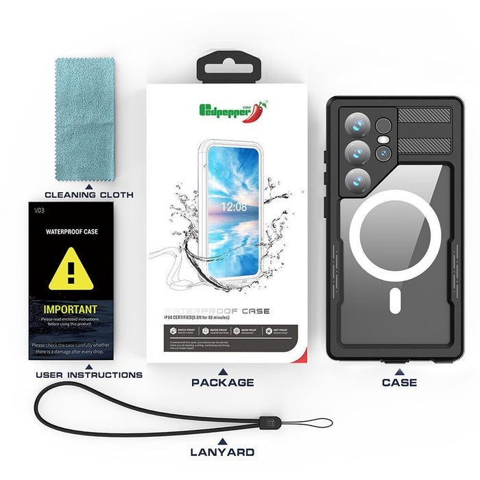 Redpepper Dot+ IP68 Waterproof Case Samsung Galaxy S26 Ultra — Magnetic Ring + Lanyard | SM-S948B WaterProof Cases JPC MOBILE