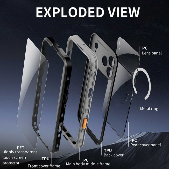 iPhone 17 Pro Max Redpepper Dot Plus waterproof case integrated screen protector safety lanyard