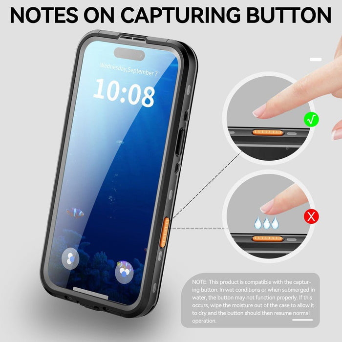 iPhone 17 Pro Max waterproof case Redpepper shock resistant materials screen protector built-in