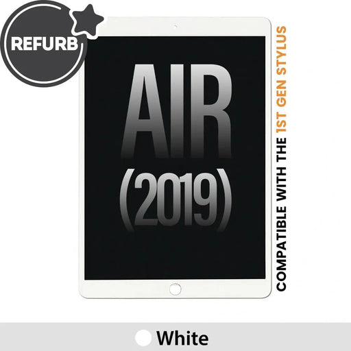 REFURB LCD Screen Replacement for iPad Air 3 (2019)-White Tablet LCD Touch Screen Assembly JPC MOBILE ACCESSORIES