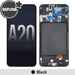 REFURB OLED Screen Replacement Digitizer with Frame for Samsung Galaxy A20-Black Phone Screen Assembly JPC MOBILE ACCESSORIES