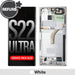 Samsung Galaxy S22 Ultra 5G S908B REFURB OLED Screen Replacement - White - JPC MOBILE ACCESSORIES