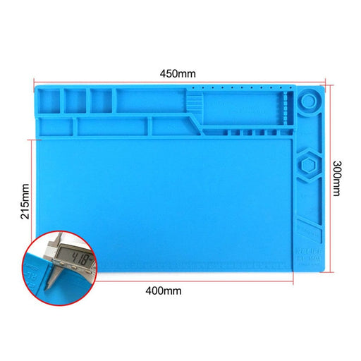 Anti-slip, anti-static RELIFE RL-160A blue silicone repair pad 450x300mm
