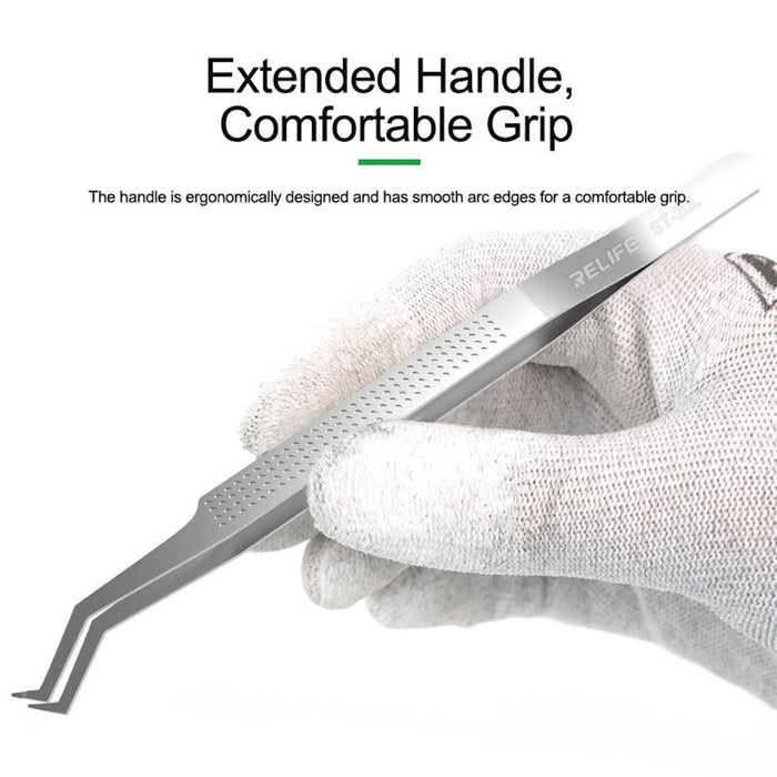 RELIFE ST-20L Chip Tinning Tweezer – Anti-Magnetic | JPC Tweezers JPC MOBILE ACCESSORIES