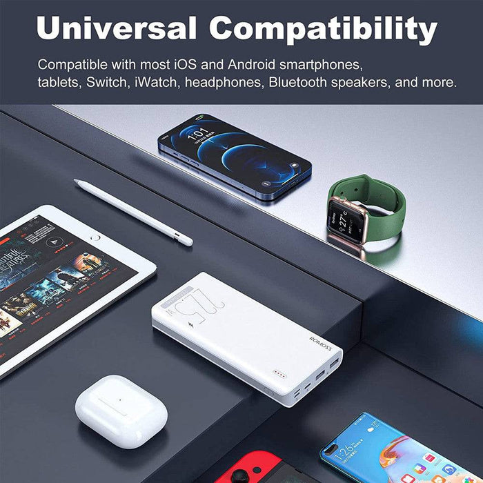 Romoss Sense 8F Power Bank with overcharge protection and safety mechanisms.