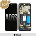 Samsung Galaxy A05s LCD screen replacement with frame – black front view