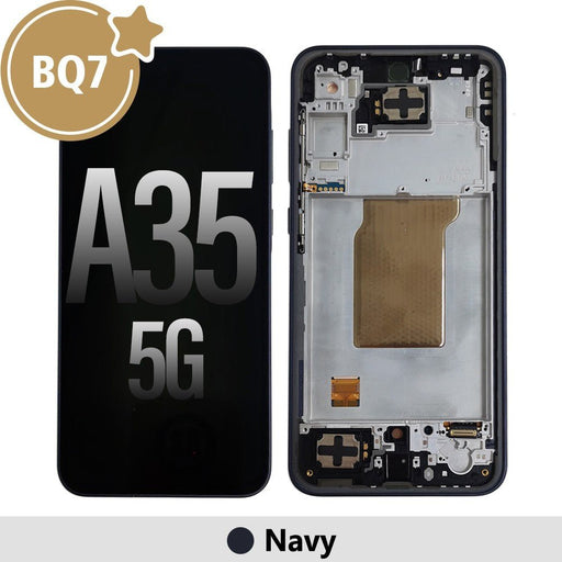Samsung Galaxy A35 5G A356B BQ7 LCD Assembly Replacement with Frame - Navy (As the same as service pack, but not from official Samsung) Screen Replacement JPC MOBILE ACCESSORIES