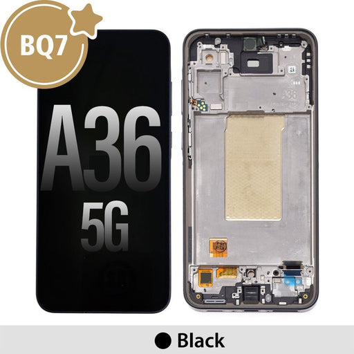 Samsung Galaxy A36 5G A366B BQ7 OLED Assembly Replacement with Frame - Black Screen Replacement JPC MOBILE ACCESSORIES