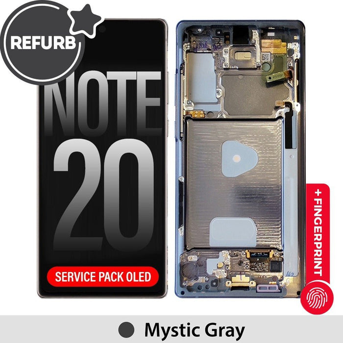 Samsung Galaxy Note 20 OLED Screen & Frame - Mystic Gray Refurbished Screen Replacement JPC MOBILE ACCESSORIES