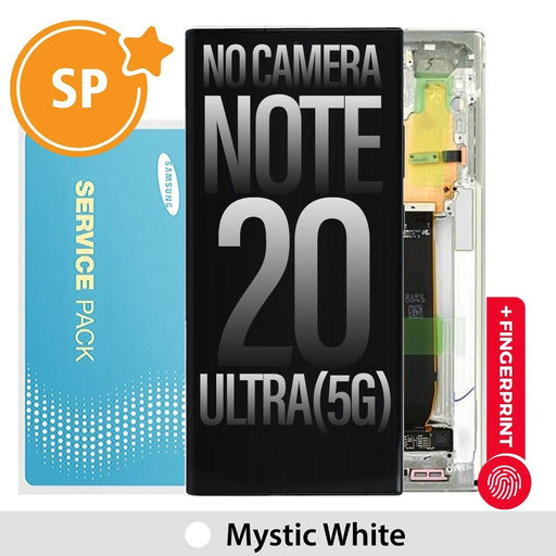 Samsung Galaxy Note20 Ultra OLED Screen & Frame - Mystic White Screen Replacement JPC MOBILE ACCESSORIES
