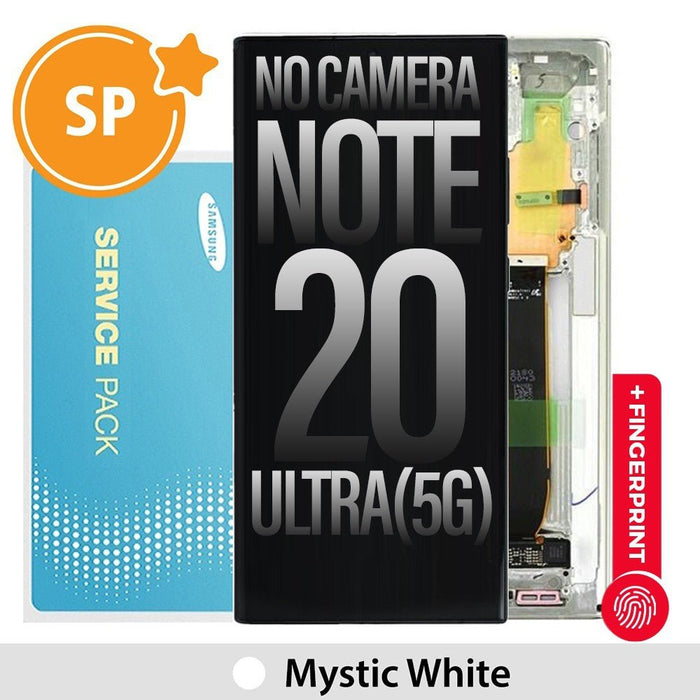 Samsung Galaxy Note20 Ultra OLED Screen & Frame - Mystic White Screen Replacement JPC MOBILE ACCESSORIES