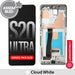 Samsung Galaxy S20 Ultra 5G OLED Screen Assembly with Frame G988B Cloud White Replacement Screen Replacement JPC MOBILE