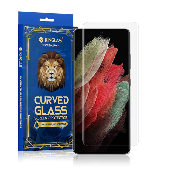 Samsung Galaxy S21 Ultra - Kinglas 3D UV Glass (2-Pack Glue) Full Coverage Protector JPC MOBILE ACCESSORIES