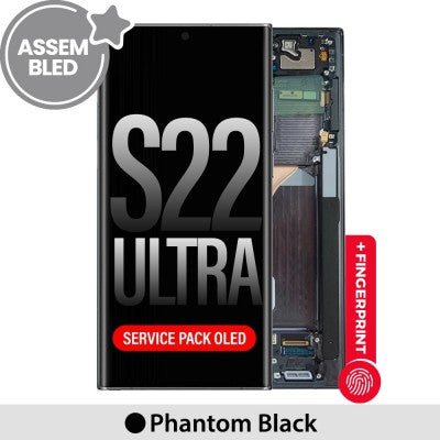 Samsung Galaxy S22 Ultra Refurbished OLED Screen with Frame S908B Black Screen Replacement JPC MOBILE ACCESSORIES