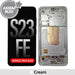 Samsung Galaxy S23 FE OLED Screen Replacement Frame Cream SM-S711B 6.4in 120Hz Fingerprint Original Screen Replacement JPC