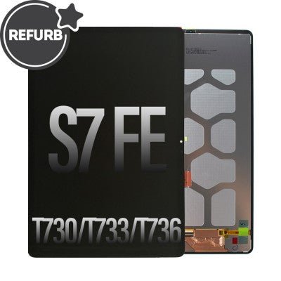 Samsung Galaxy Tab S7 FE 12.4 LCD Screen Assembly T730 T733 T735 T736B T738U Refurb Black Screen Replacement JPC MOBILE