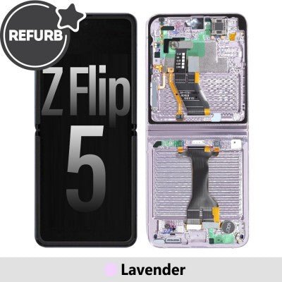 Samsung Galaxy Z Flip5 OLED Screen Replacement with Frame (Lavender) | REFURB AU Screen Replacement JPC MOBILE ACCESSORIES