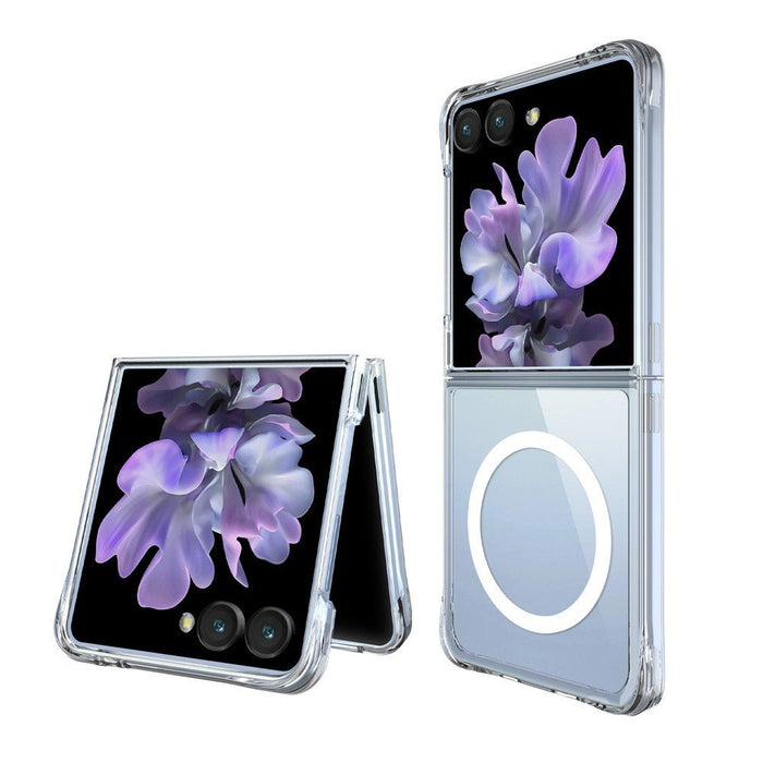 Samsung Z Flip7 Transparent Case Unfolded Full Screen - Clear PC+TPU Protection Shows Premium Design Australia Fast Shipping