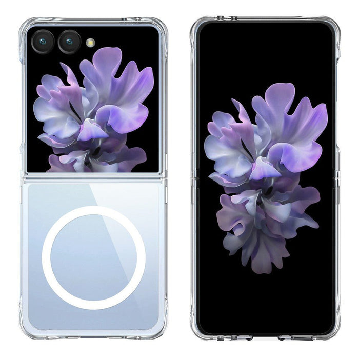 Galaxy Z Flip7 Clear Case Folded Compact View - Transparent Protection with Magnetic Ring Essential for Qi2 Wireless Charging Brisbane