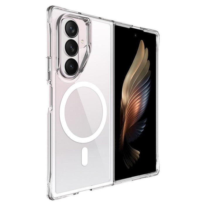 Samsung Galaxy Z Fold7 Crystal Clear Transparent Case with Magnetic Ring - PC+TPU Military Grade Protection Australia JPC Mobile