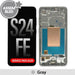 Samsung Galaxy S24 FE S721B service-pack OLED screen with refurbished Gray frame - front view