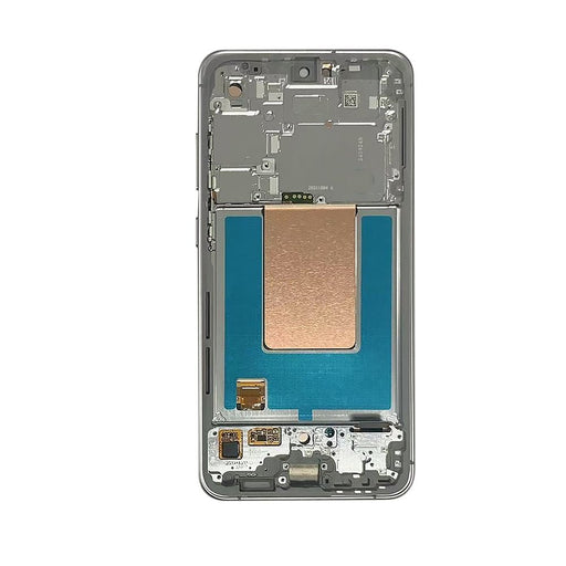 Samsung Galaxy S24 FE OLED screen and refurbished Gray or Silver frame assembly - rear view
