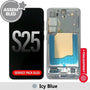 Samsung S25 Screen Replacement S931B - Service Pack OLED with Refurbished Ice Blue Frame Samsung OLED Screen Assembly with Frame Replacement Part JPC MOBILE ACCESSORIES