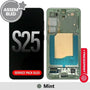 Samsung S25 Screen Replacement S931B - Service Pack OLED with Refurbished Mint Frame Samsung OLED Screen Assembly with Frame Replacement Part JPC MOBILE ACCESSORIES