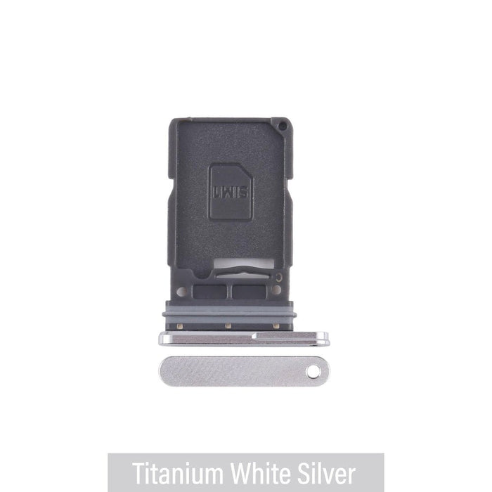 Single SIM Card Tray for Samsung Galaxy S25 Ultra S938B-Titanium White Silver Sim Card Tray JPC MOBILE ACCESSORIES
