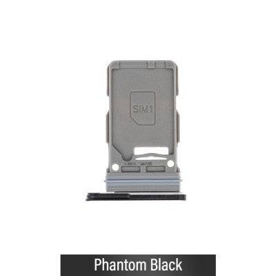 Single SIM Card Tray for Samsung Galaxy S21 Ultra 5G - Phantom Black – Replacement tray for SIM and SD card insertion.