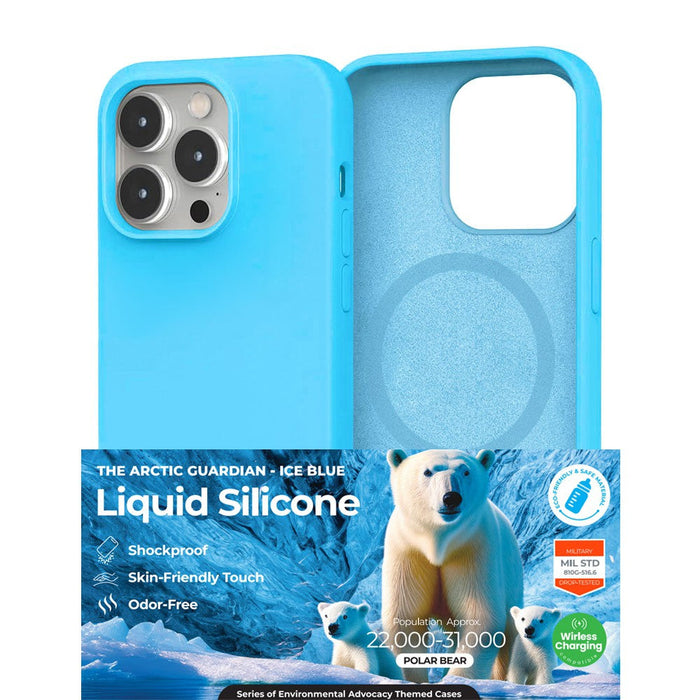 Liquid Silicone Case Cover with Magnetic Ring for iPhone 15 Pro Magsafe
