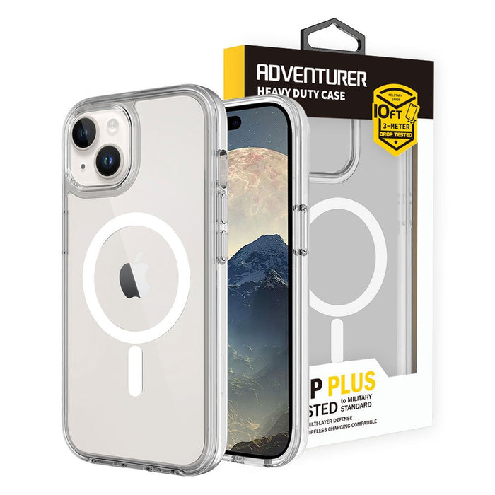 Hybrid Beatles Shockproof Case Cover with Magnetic Ring for iPhone 15 Plus