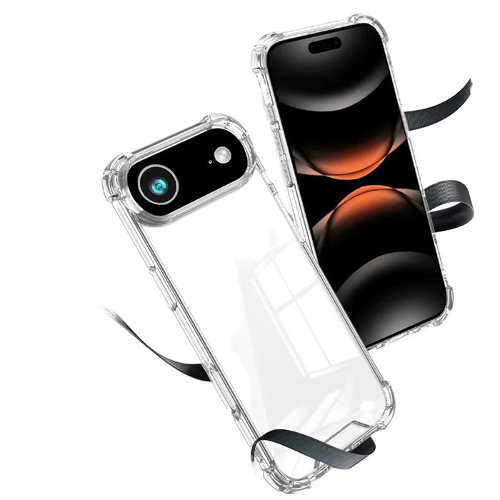 German BAYER crystal clarity comparison showing Solar Crystal iPhone 17 Pro case maintaining perfect transparency with anti-yellowing coating technology