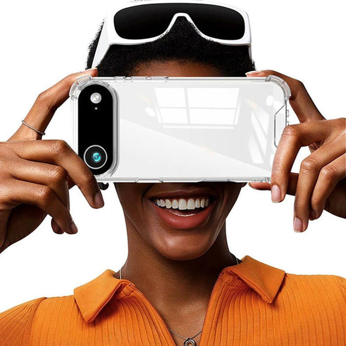 Complete Solar Crystal iPhone 17 Pro case package showing easy installation process, included microfiber cleaning cloth, and alignment tools for perfect fit