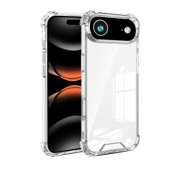 Solar Crystal Hybrid Case iPhone 17 Pro Max flagship model with German BAYER crystal back and premium Air SAC technology showing ultimate transparency and protection